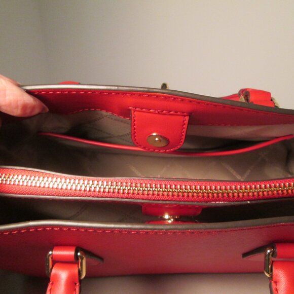 🔥Michael Kors® Ruby Medium Satchel Crimson - Picture 8 of 10